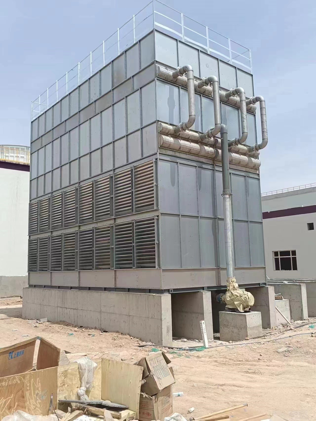 Bulk flow heat exchangers installed at a coal processing and mineral drying facility