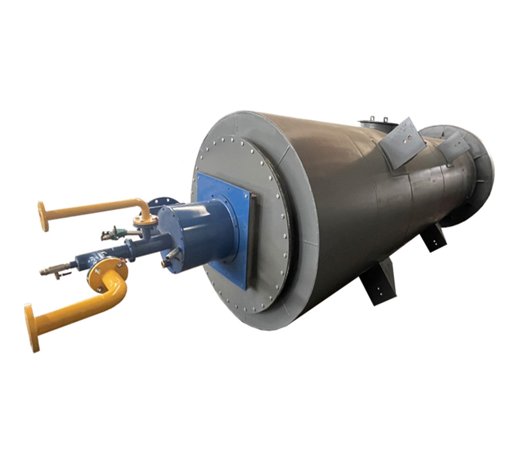 Industrial wastewater treatment plant utilizing large-scale partition heat exchangers for energy recovery